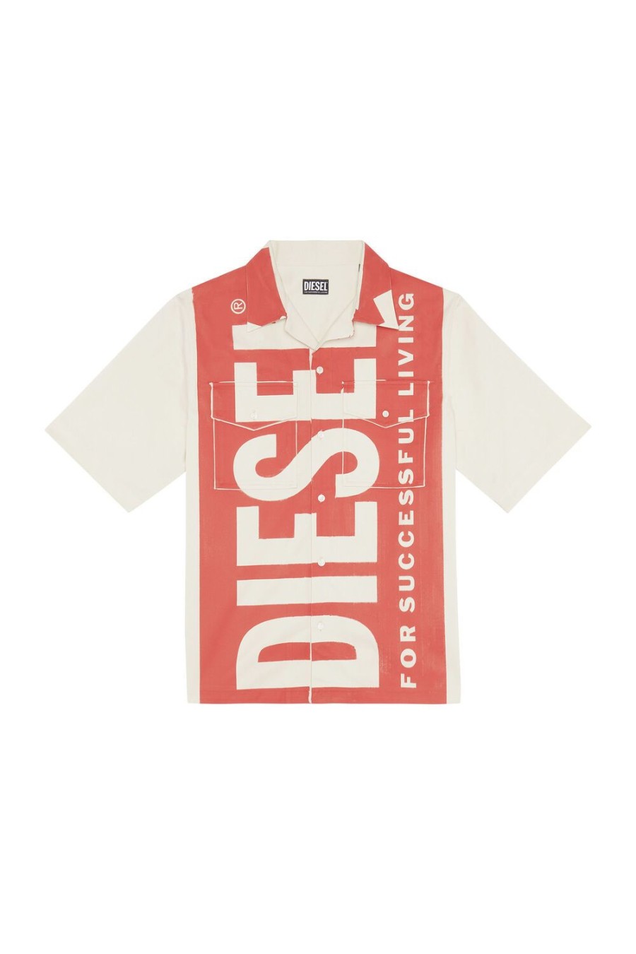 Men Diesel Shirts | S-Mac-22 White/Red