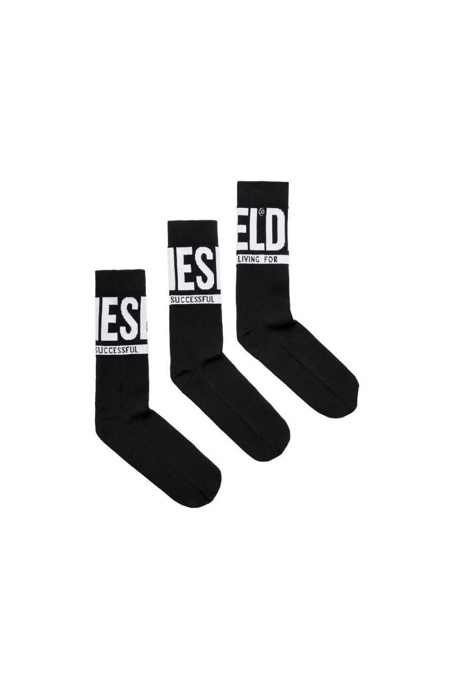 Men Diesel Socks | Skm-Ray-Threepack Black