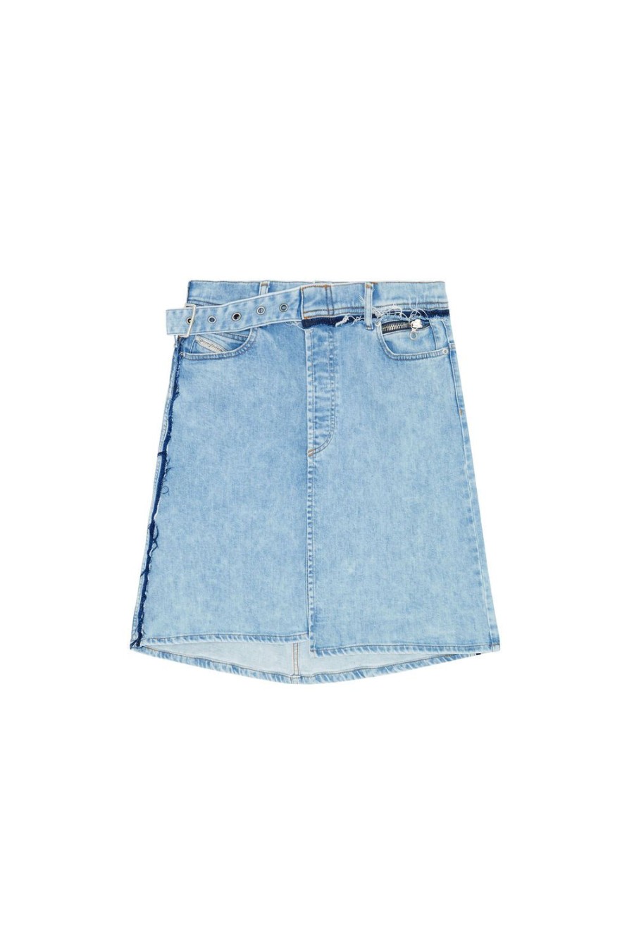 Women Diesel Skirts | De-Pendence-Mid Light Blue