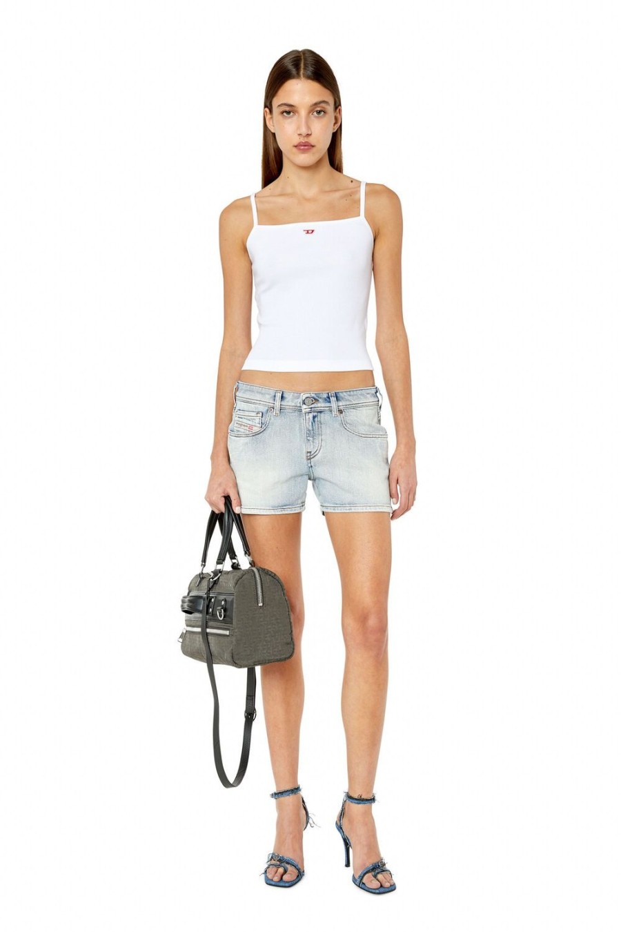 Women Diesel Trousers And Shorts | De-Lyla-Short Light Blue