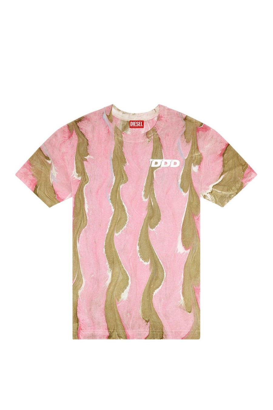 Women Diesel T-Shirts And Tops | T-Danny-L3 Pink/Green