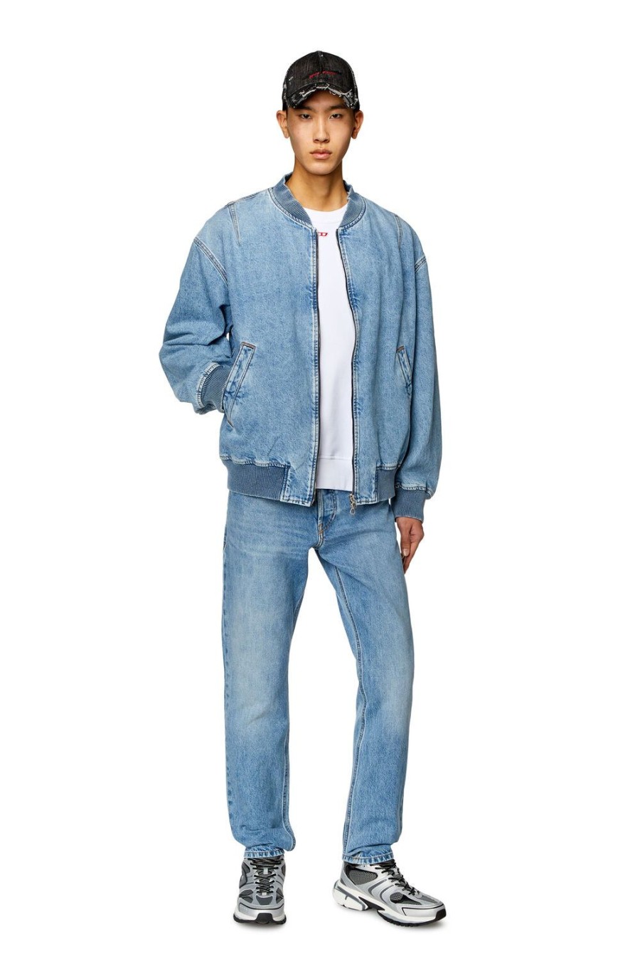 Men Diesel Outerwear And Jackets | D-Vinz Light Blue