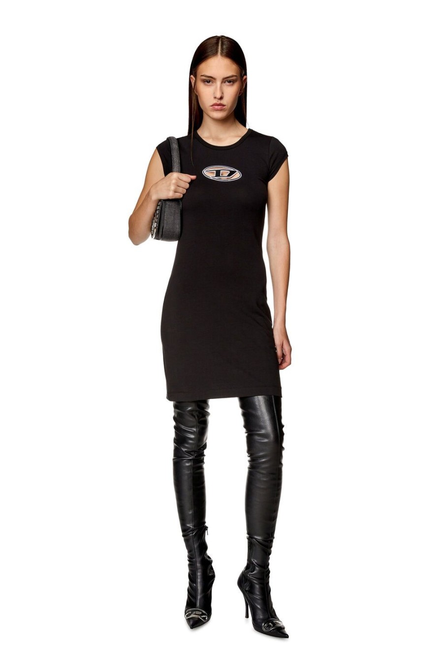 Women Diesel Dresses And Jumpsuits | D-Angiel Black/White