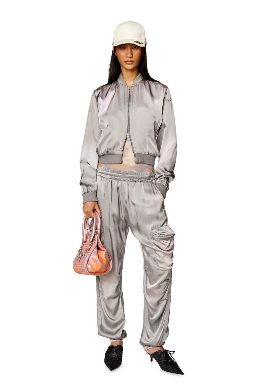 Women Diesel Trousers And Shorts | P-Mirow-N1 Grey