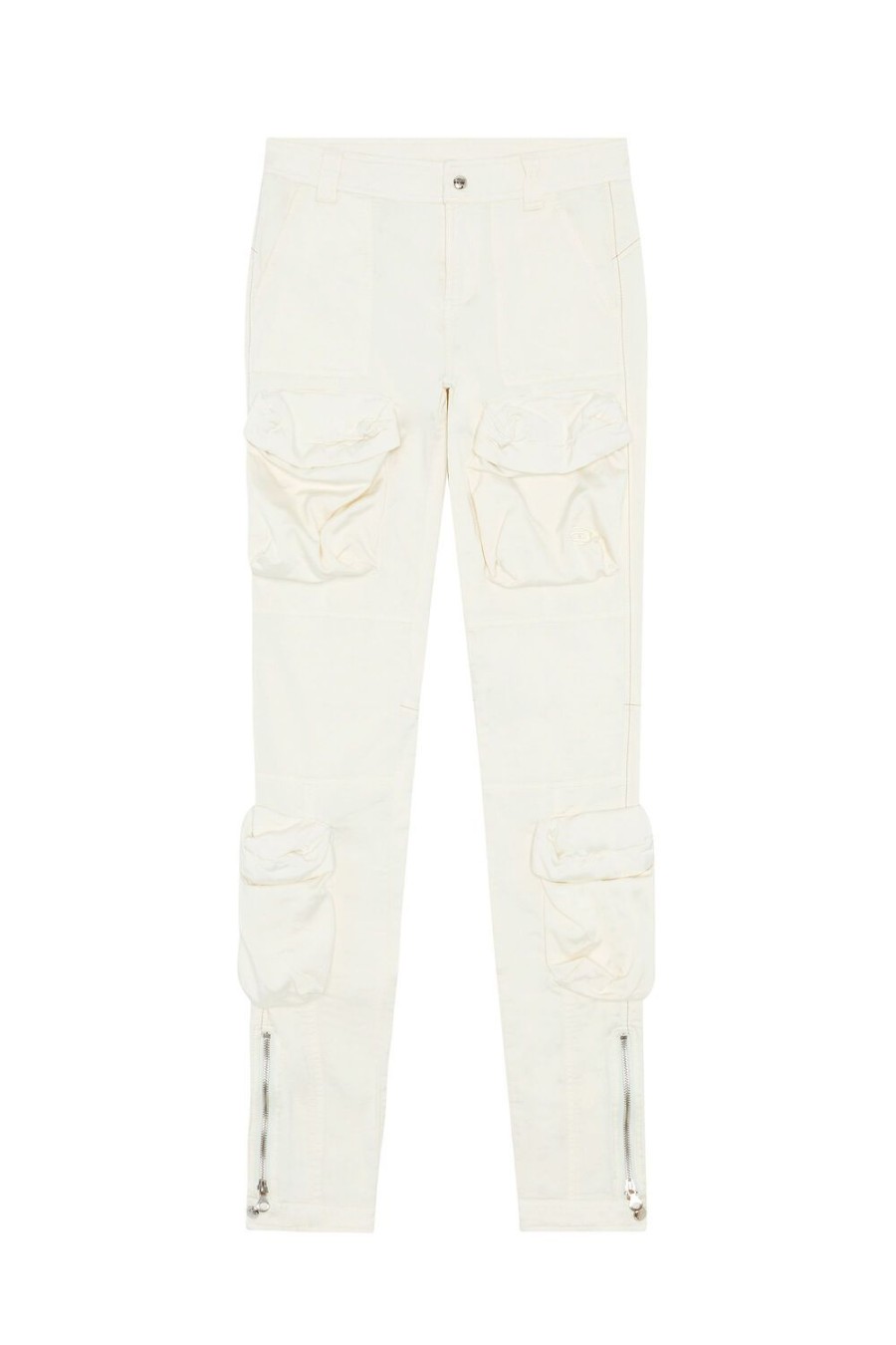 Women Diesel Trousers And Shorts | P-Lan White