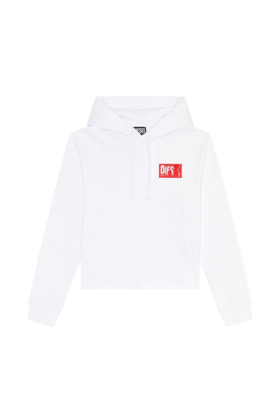 Women Diesel Sweaters | F-Jaralabel-Hood White