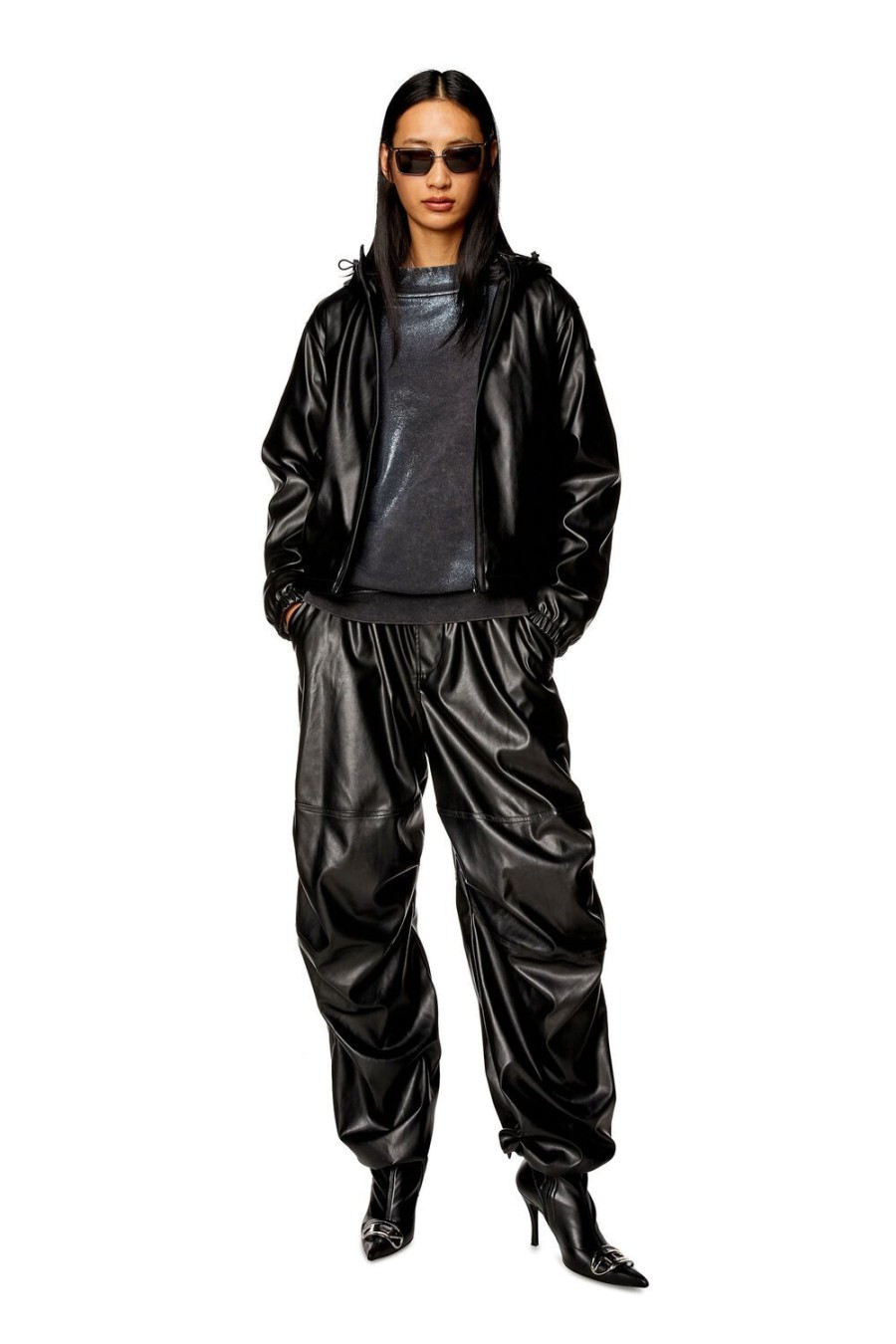 Women Diesel Trousers And Shorts | P-Marty-Lthf Black