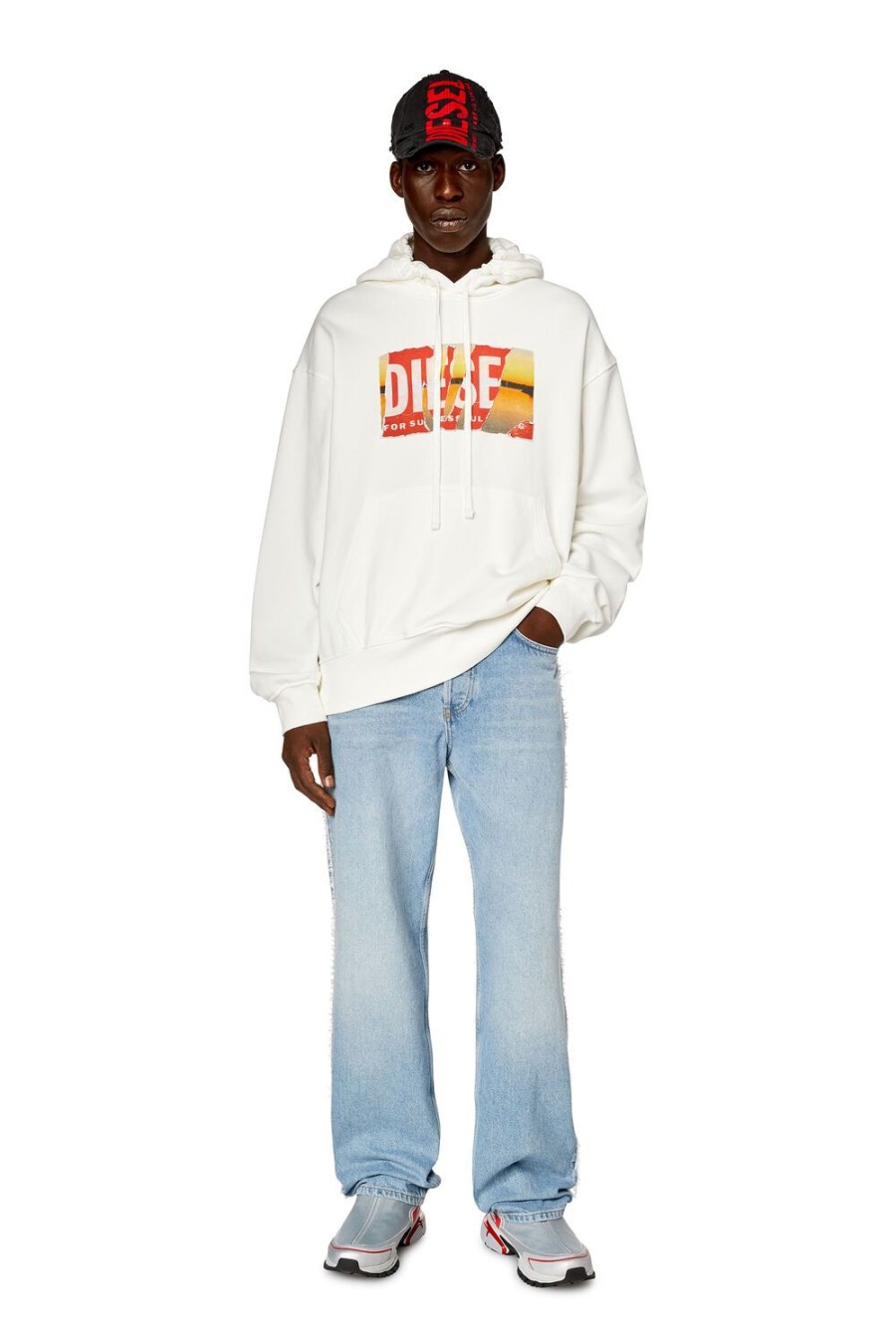 Men Diesel Sweaters | S-Macs-Hood-Poff-L1 White