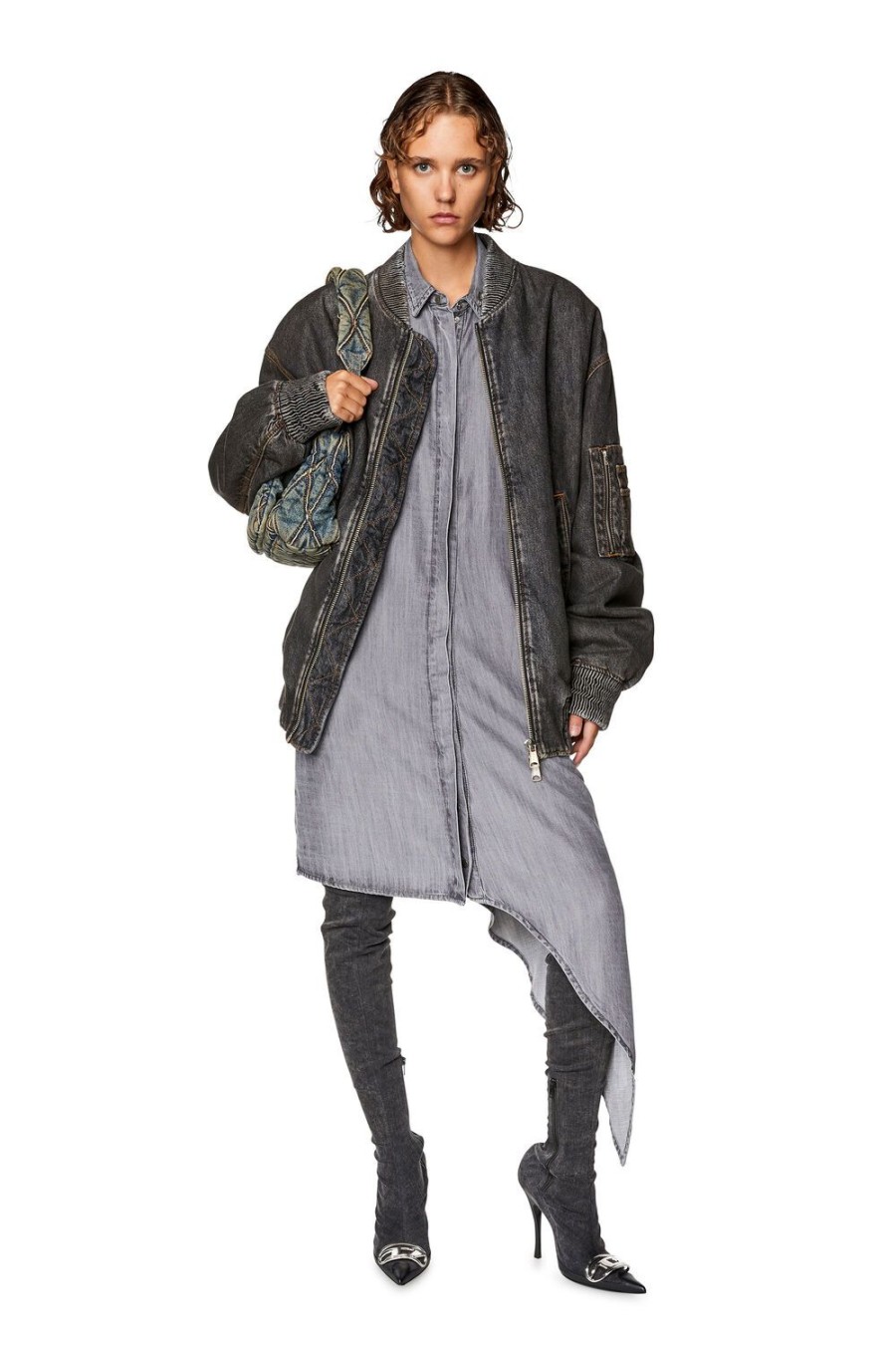 Women Diesel Dresses And Jumpsuits | De-Triss Dark Grey