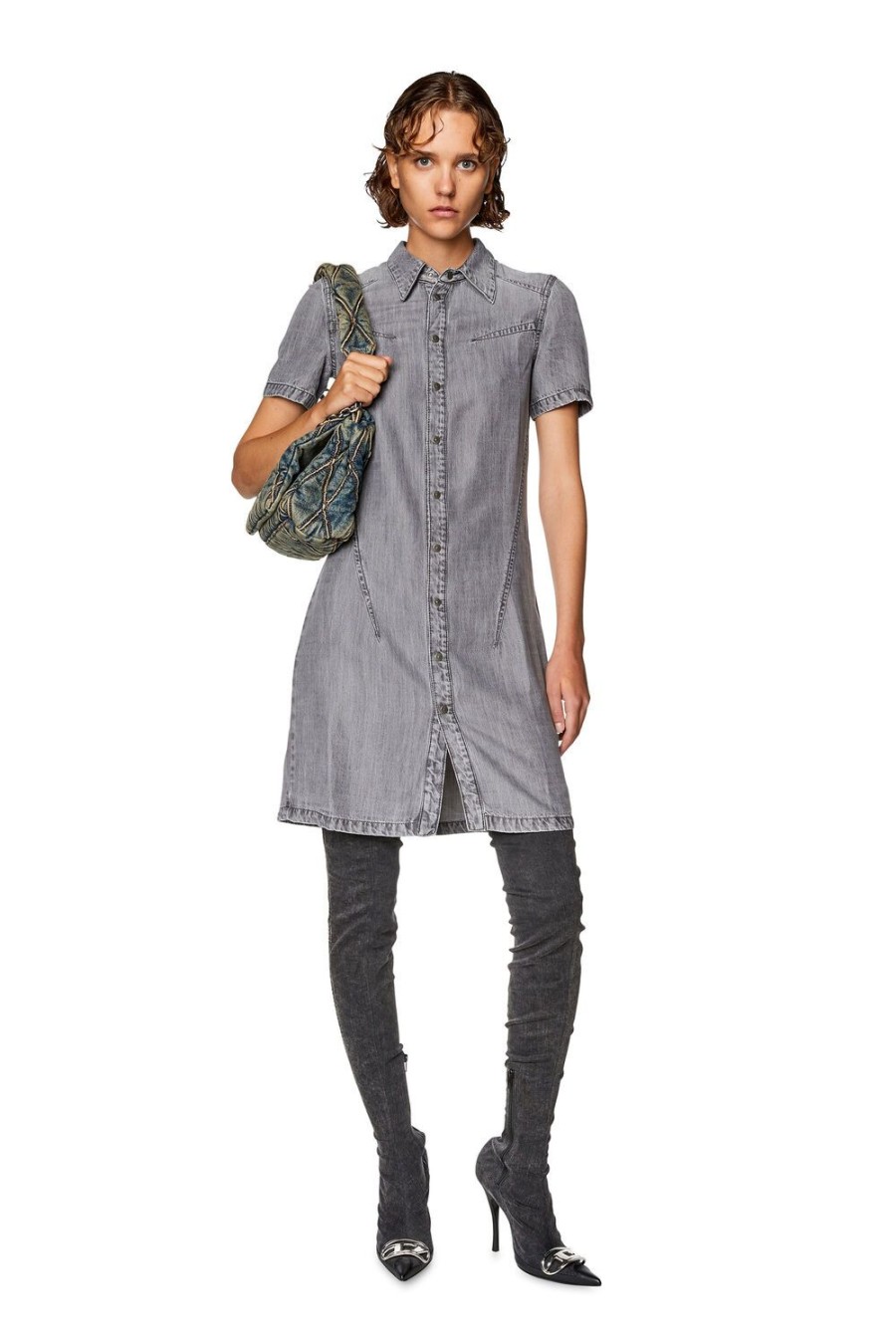 Women Diesel Dresses And Jumpsuits | De-Shirty Dark Grey