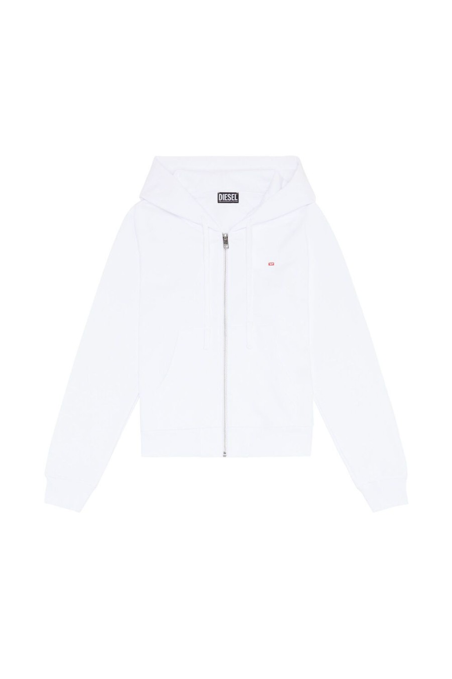 Women Diesel Sweaters | F-Reggy-Hood-Zip-Microdiv White