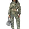 Women Diesel Outerwear And Jackets | G-Khlo-Cmf Military Green