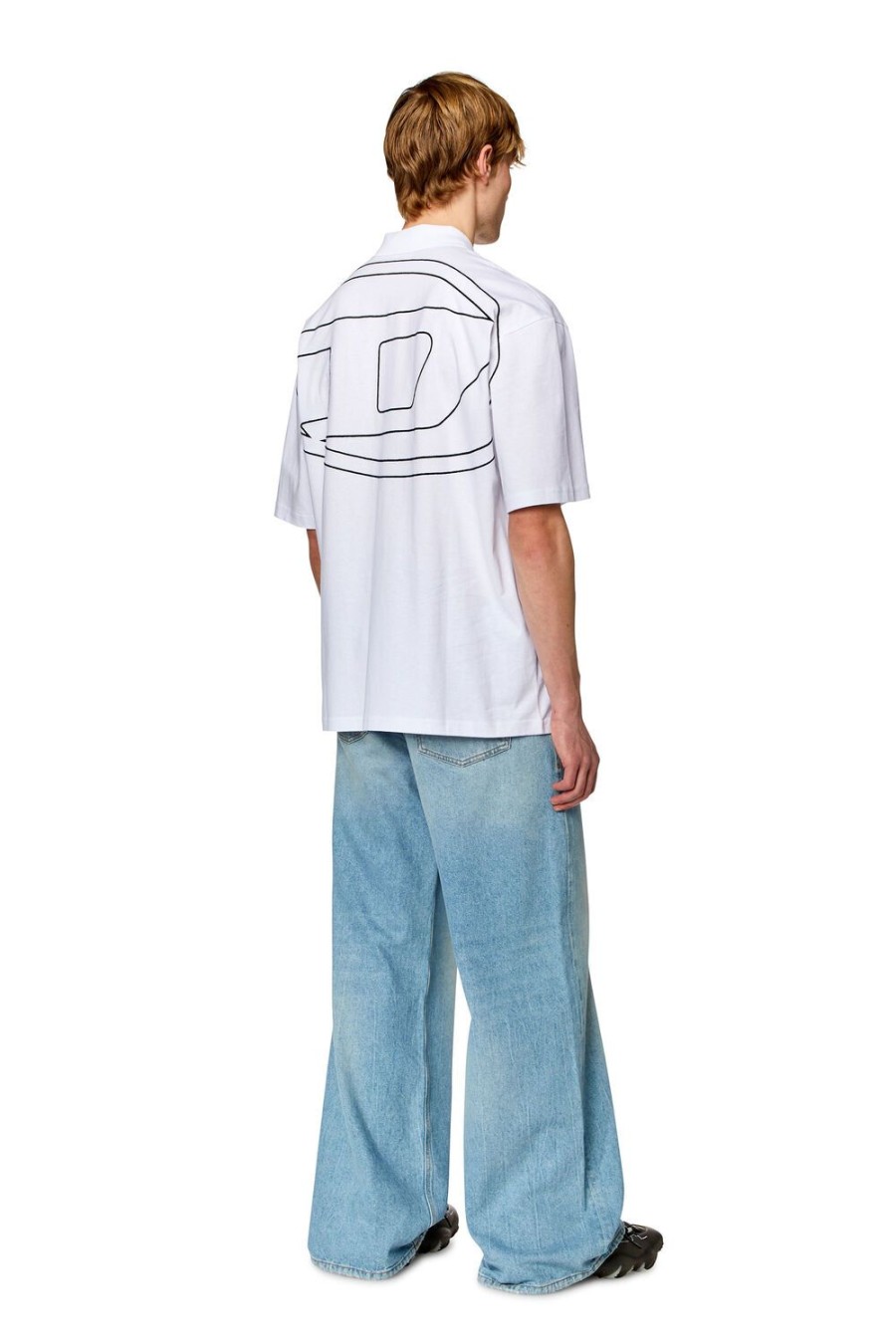 Men Diesel T-Shirts | T-Vort-Megoval-D White