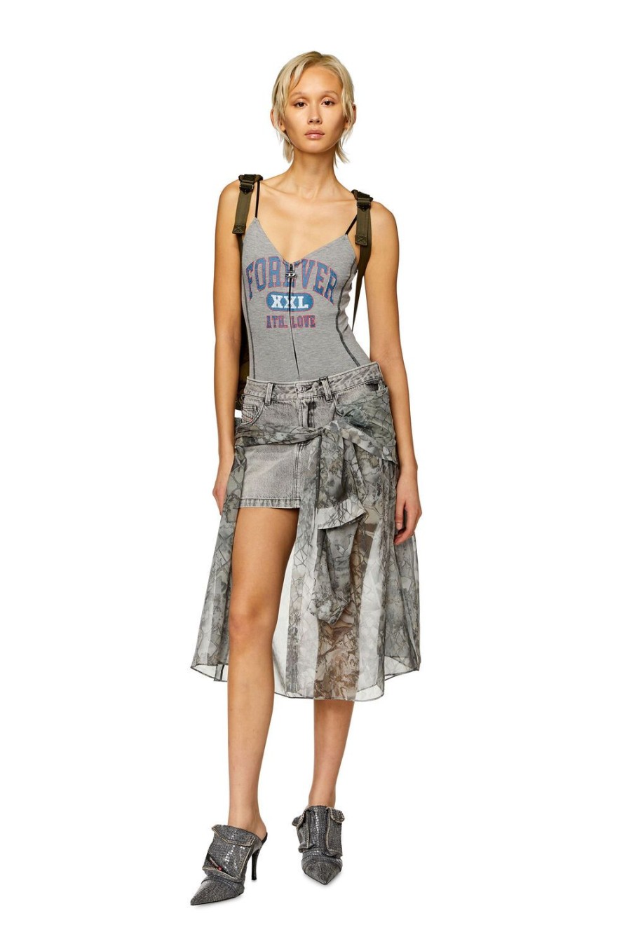 Women Diesel Skirts | O-Jeany Grey