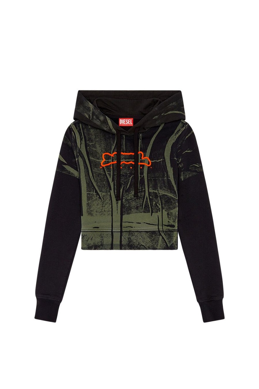 Women Diesel Sweaters | F-Slimmy-Hood Green/Black