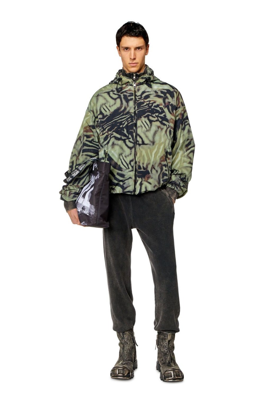 Men Diesel Outerwear And Jackets | J-Leopold-Zebra Military Green