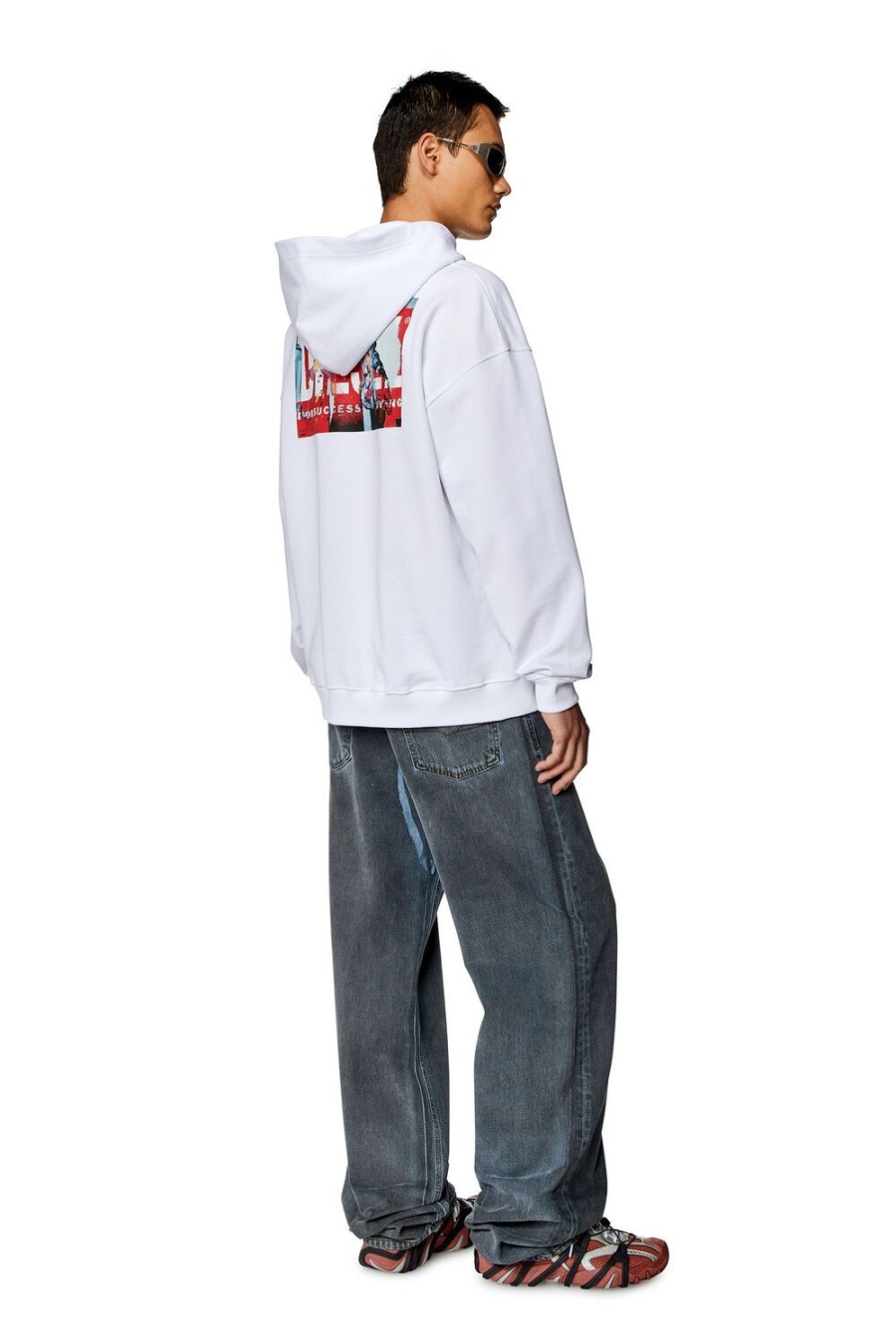 Men Diesel Sweaters | S-Boxt-Hood-N8 White