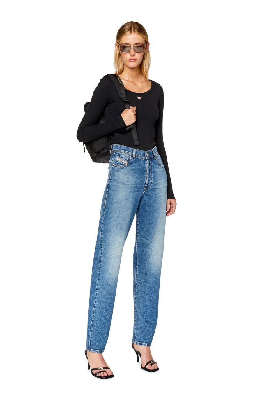 Women Diesel Jeans | Straight Jeans 1956 D-Tulip 007P9 Medium Blue