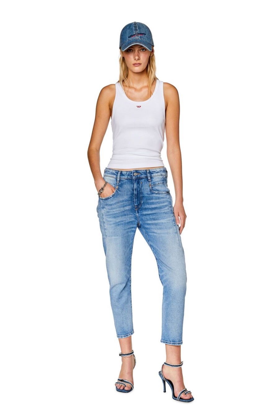 Women Diesel Jeans | Boyfriend Jeans Fayza 09G24 Light Blue