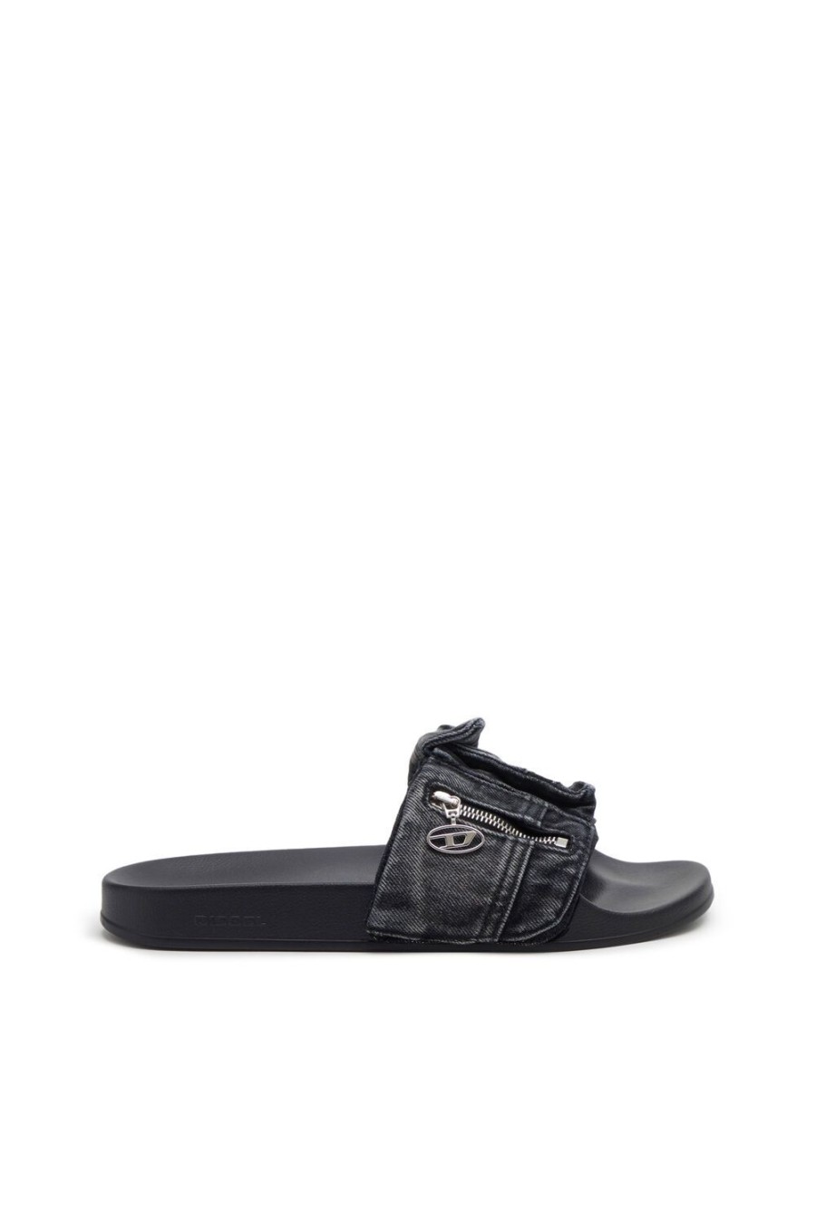 Men Diesel Rubber Slides | Sa-Mayemi Pk Black