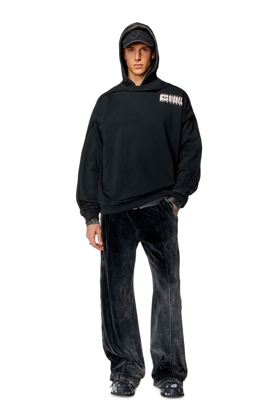 Men Diesel Sweaters | S-Boxt-Dbl Black