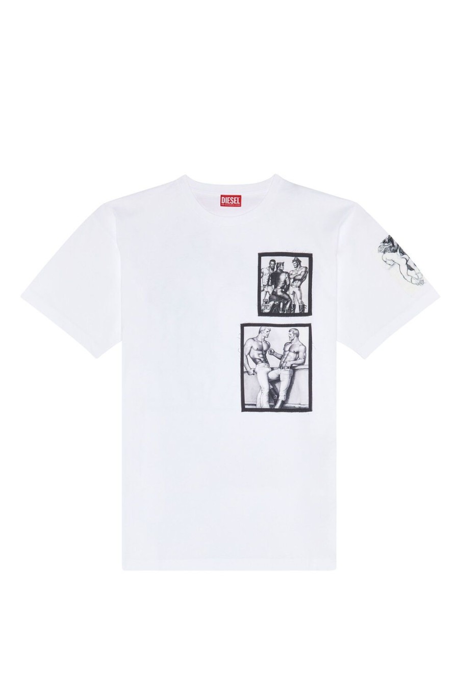 Women Diesel T-Shirts And Tops | Pr-T-Nlabel-23A White